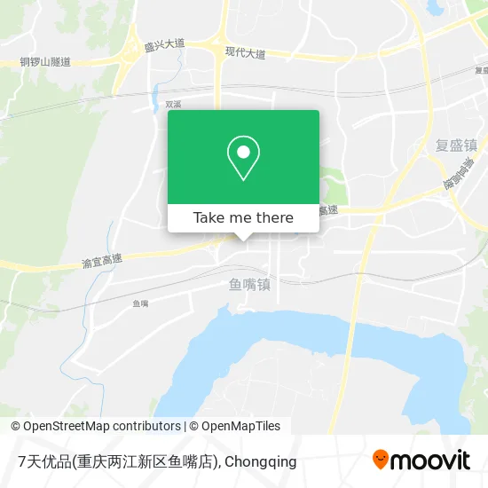 7天优品(重庆两江新区鱼嘴店) map