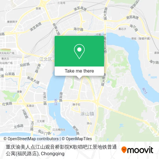重庆渝美人点江山观音桥影院K歌唱吧江景地铁普通公寓(福民路店) map