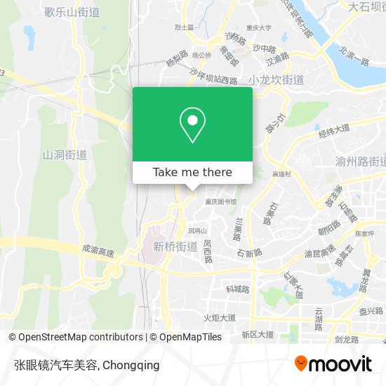张眼镜汽车美容 map
