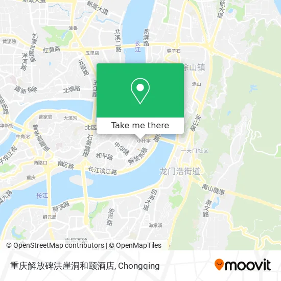 重庆解放碑洪崖洞和颐酒店 map