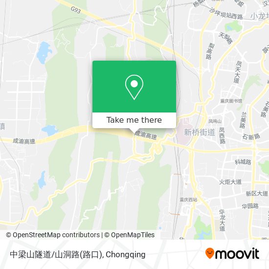 中梁山隧道/山洞路(路口) map