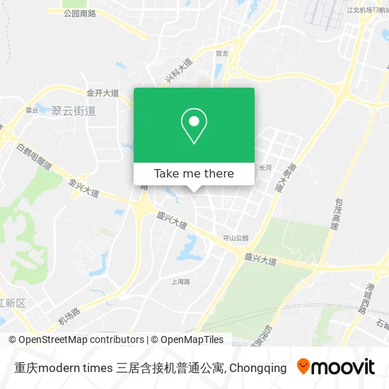 重庆modern times 三居含接机普通公寓 map