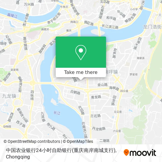 中国农业银行24小时自助银行(重庆南岸南城支行) map