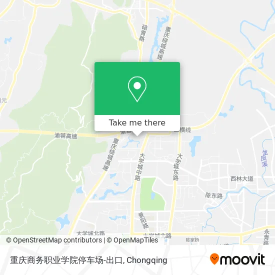 重庆商务职业学院停车场-出口 map