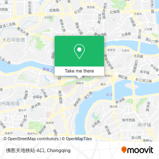 佛图关地铁站-A口 map