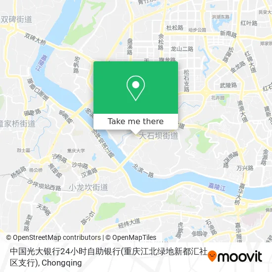 中国光大银行24小时自助银行(重庆江北绿地新都汇社区支行) map