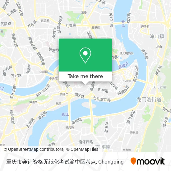 重庆市会计资格无纸化考试渝中区考点 map