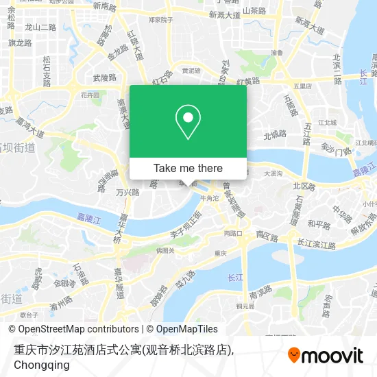 重庆市汐江苑酒店式公寓(观音桥北滨路店) map