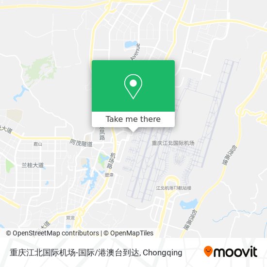 重庆江北国际机场-国际/港澳台到达 map