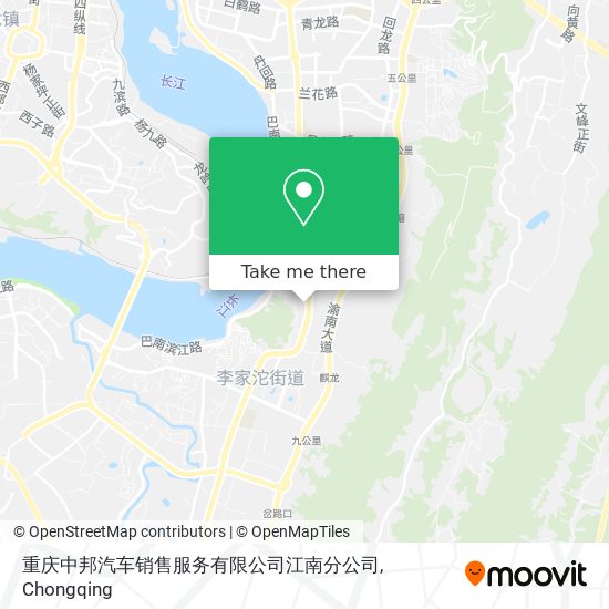 重庆中邦汽车销售服务有限公司江南分公司 map