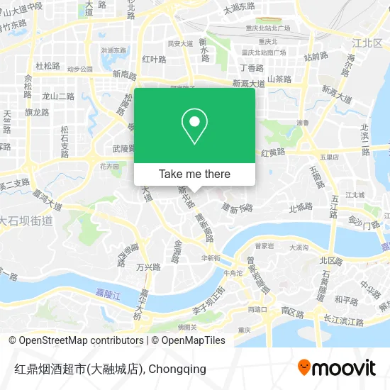 红鼎烟酒超市(大融城店) map