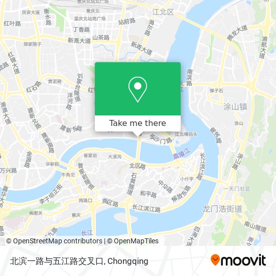 北滨一路与五江路交叉口 map