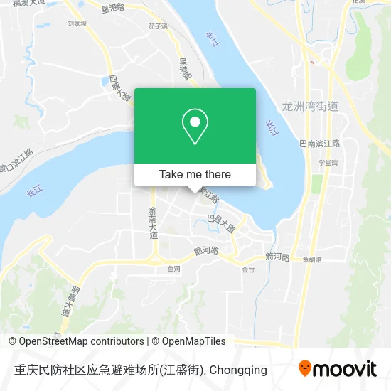 重庆民防社区应急避难场所(江盛街) map