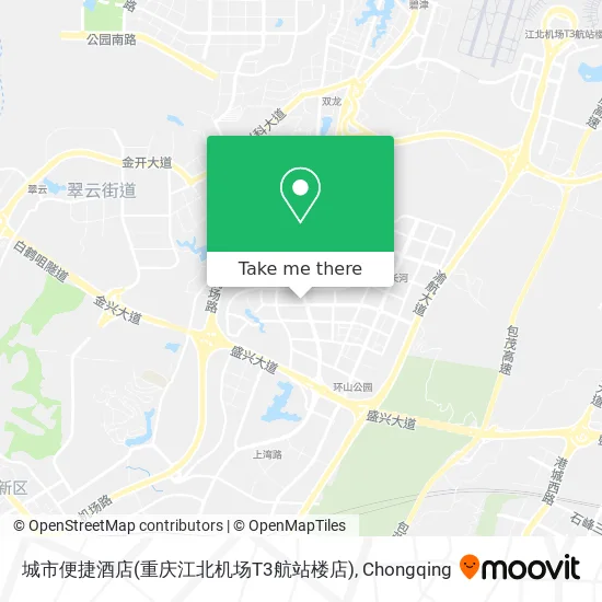 城市便捷酒店(重庆江北机场T3航站楼店) map