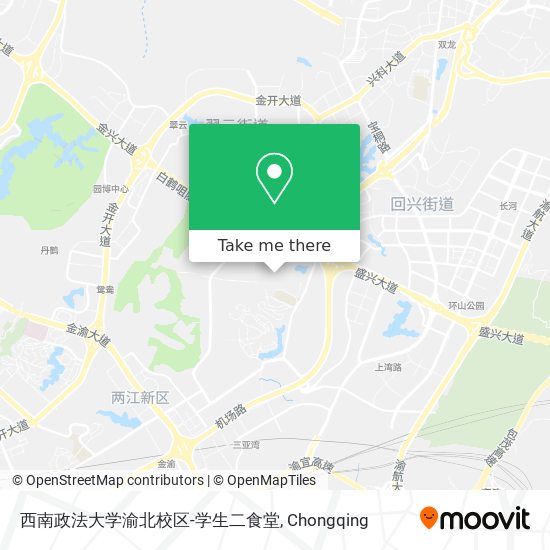 西南政法大学渝北校区-学生二食堂 map
