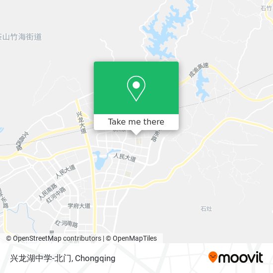 兴龙湖中学-北门 map