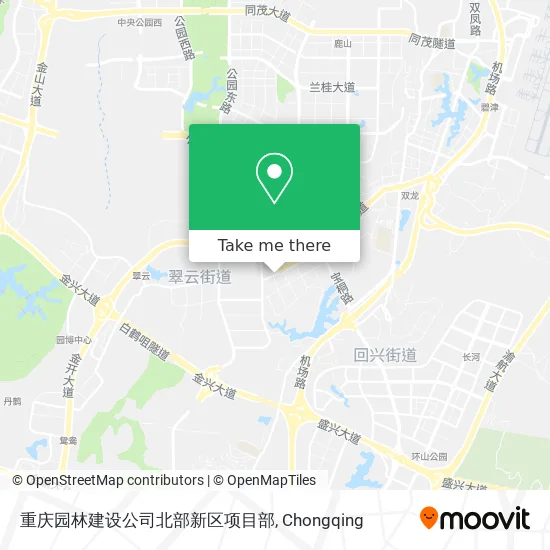 重庆园林建设公司北部新区项目部 map