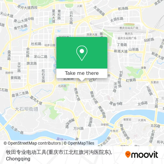 牧田专业电动工具(重庆市江北红旗河沟医院东) map