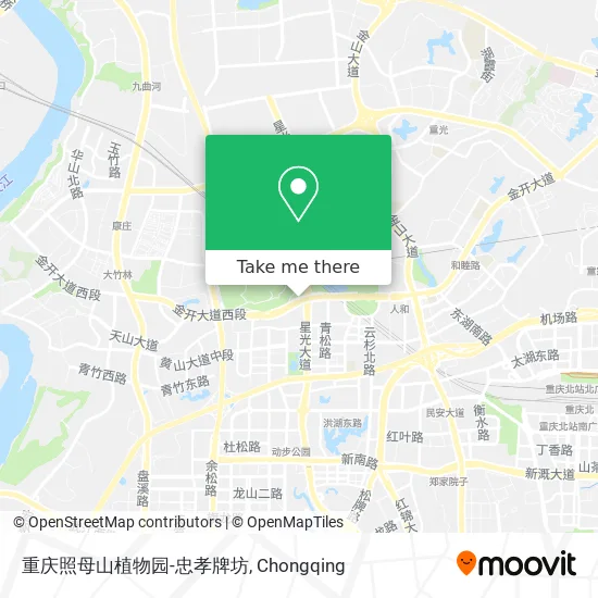 重庆照母山植物园-忠孝牌坊 map
