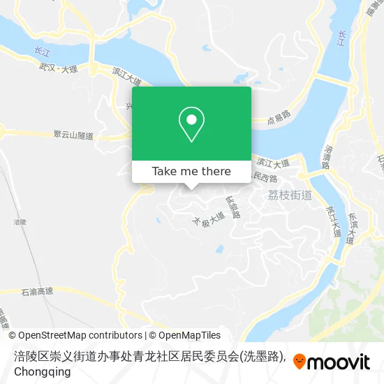 涪陵区崇义街道办事处青龙社区居民委员会(洗墨路) map