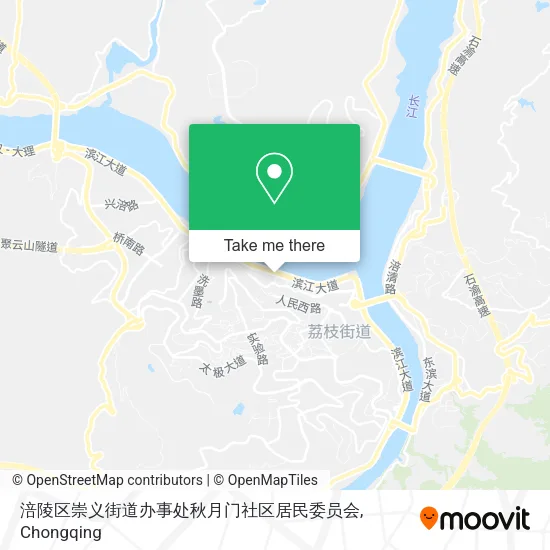 涪陵区崇义街道办事处秋月门社区居民委员会 map
