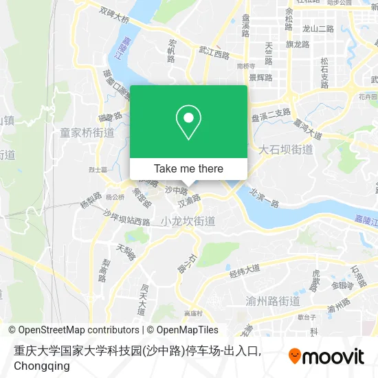 重庆大学国家大学科技园(沙中路)停车场-出入口 map