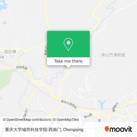 重庆大学城市科技学院-西南门 map
