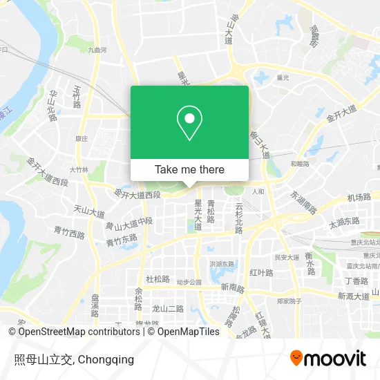 照母山立交 map