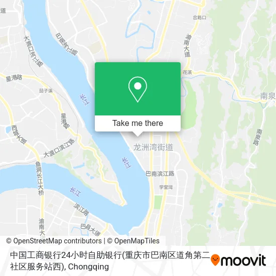中国工商银行24小时自助银行(重庆市巴南区道角第二社区服务站西) map