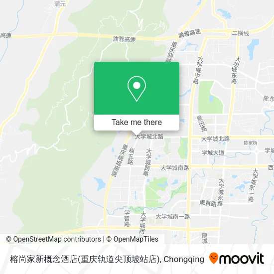 榕尚家新概念酒店(重庆轨道尖顶坡站店) map