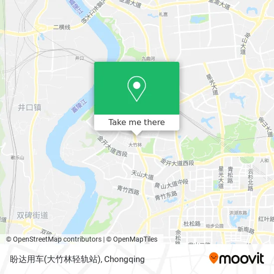 盼达用车(大竹林轻轨站) map