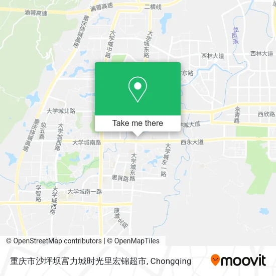 重庆市沙坪坝富力城时光里宏锦超市 map