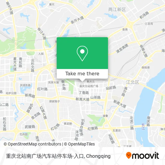 重庆北站南广场汽车站停车场-入口 map