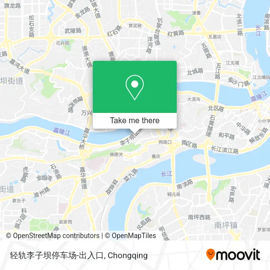 轻轨李子坝停车场-出入口 map