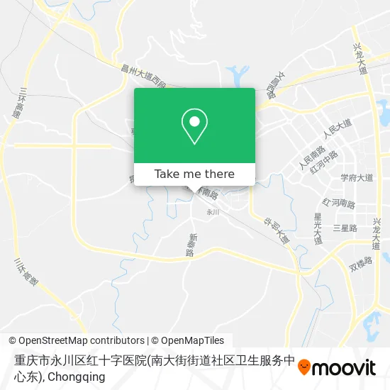 重庆市永川区红十字医院(南大街街道社区卫生服务中心东) map