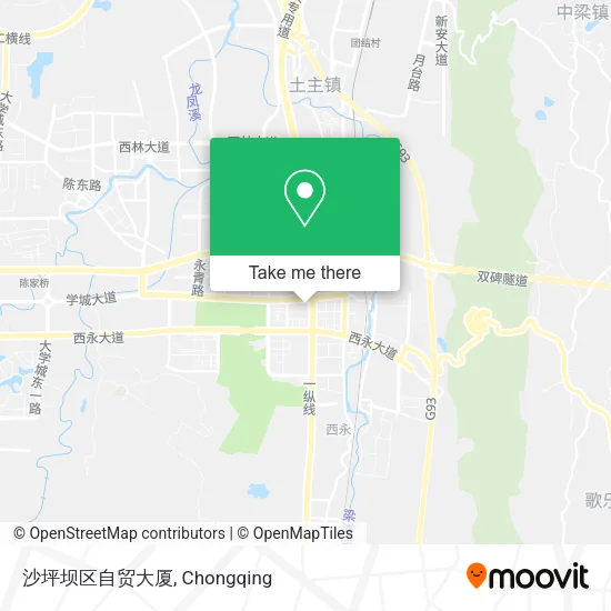 沙坪坝区自贸大厦 map