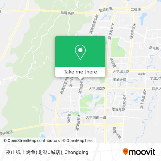 巫山纸上烤鱼(龙湖U城店) map