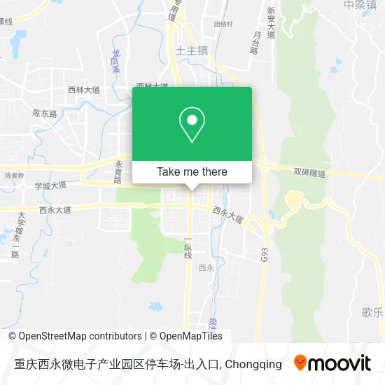 重庆西永微电子产业园区停车场-出入口 map