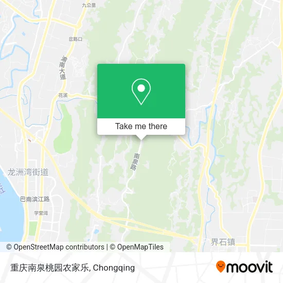 重庆南泉桃园农家乐 map