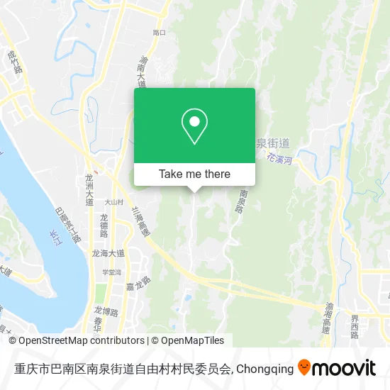 重庆市巴南区南泉街道自由村村民委员会 map