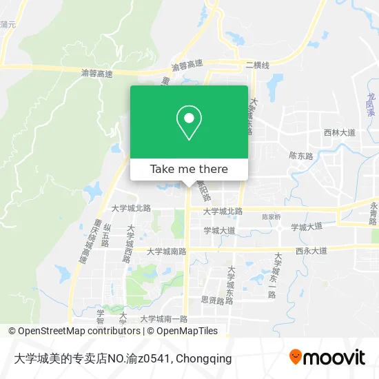 大学城美的专卖店NO.渝z0541 map