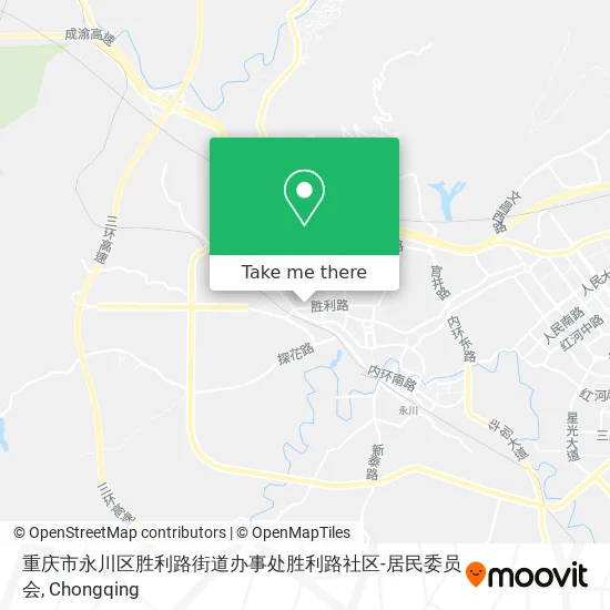 重庆市永川区胜利路街道办事处胜利路社区-居民委员会 map