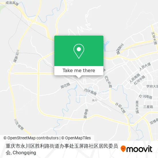 重庆市永川区胜利路街道办事处玉屏路社区居民委员会 map