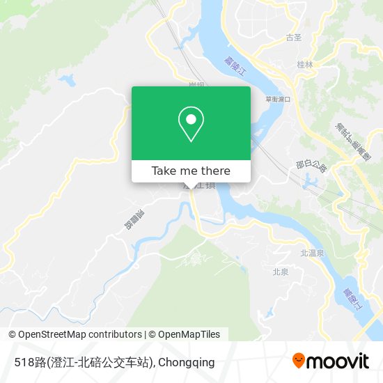 518路(澄江-北碚公交车站) map