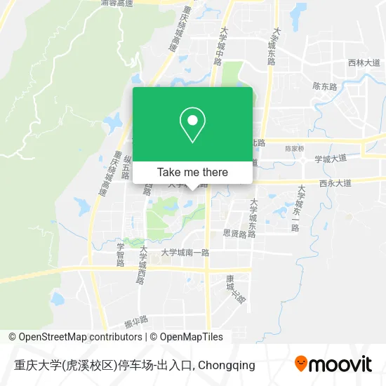 重庆大学(虎溪校区)停车场-出入口 map