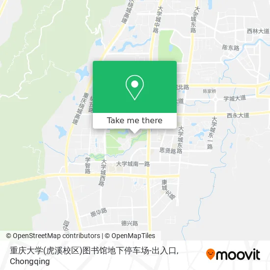 重庆大学(虎溪校区)图书馆地下停车场-出入口 map