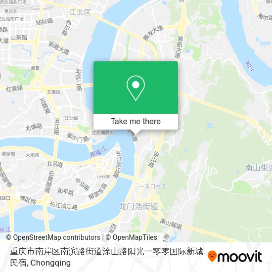 重庆市南岸区南滨路街道涂山路阳光一零零国际新城民宿 map