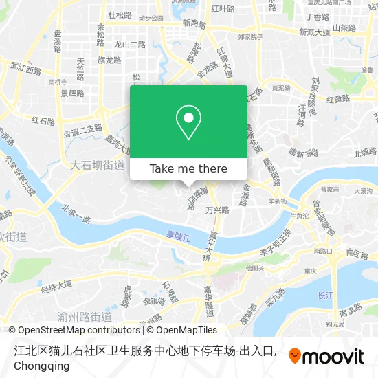 江北区猫儿石社区卫生服务中心地下停车场-出入口 map