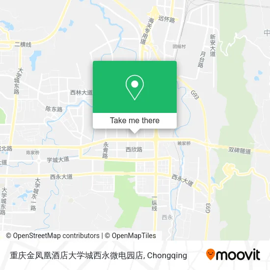 重庆金凤凰酒店大学城西永微电园店 map