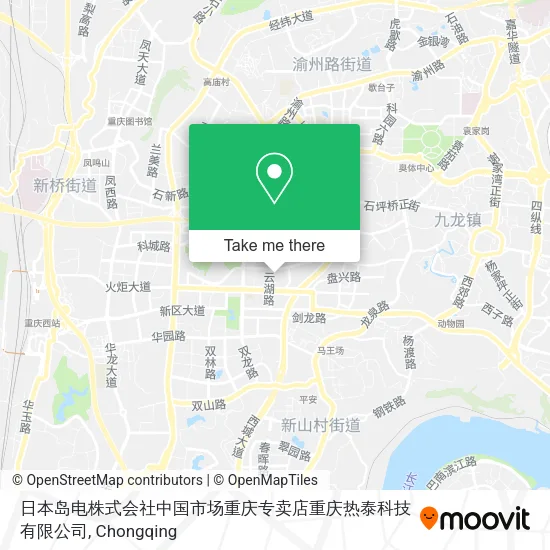 日本岛电株式会社中国市场重庆专卖店重庆热泰科技有限公司 map
